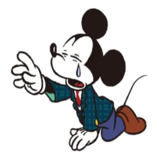 😞 Mickey Mouse dessin animé, pleurs, triste, souris, personnage, Disney telegram sticker