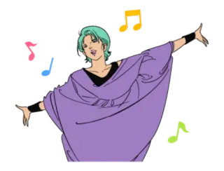 💃 Аниме, Музыка, Пение, Исполнитель, Мультфильм telegram sticker