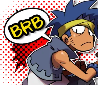 🏃 BRB BRB, Sprechblase, Comic, Avatar, Cartoon whatsapp sticker