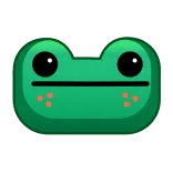 😐 rana, animal, verde, dibujos animados telegram sticker