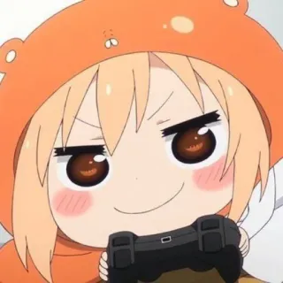 🍊 Umaru Himouto! Umaru-chan anime, manga, umaru, cute, gaming, gamer, controller telegram sticker