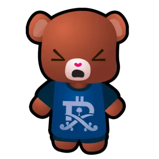 😰 urso, desenho animado, animal, personagem, fofo, camiseta telegram sticker