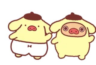 🖐 Pom Pom Purin dog, cute, sanrio, cartoon, kawaii telegram sticker