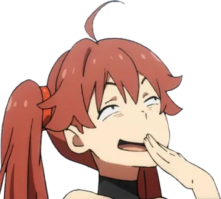 🥴 Anime, Ragazza, Divertente, Espressione, Cartone animato, Personaggio telegram sticker