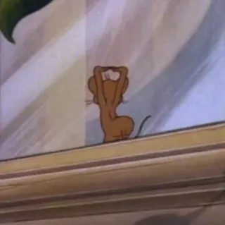 💃 Jerry Mouse Tom and Jerry หนู, การ์ตูน, สัตว์, เจอร์รี่, ตลก telegram sticker