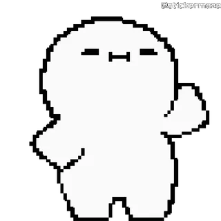 😬 sticker, pixel art, personage, schattig telegram sticker
