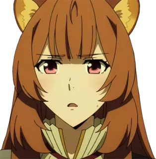 😶 Raphtalia The Rising of the Shield Hero Anime, Raphtalia, Rising of the Shield Hero, Tanuki, Süß, Mädchen whatsapp sticker