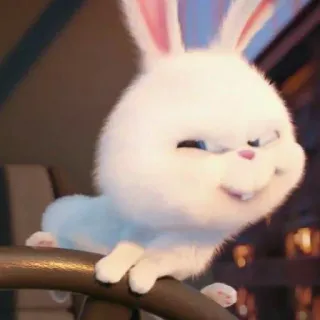 🤓 Snowball The Secret Life of Pets ウサギ, バニー, かわいい, アニメ, 動物, ペット telegram sticker