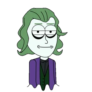 👍 Joker joker, villain, dc comics, comic book character, criminal, clown, cartoon whatsapp sticker