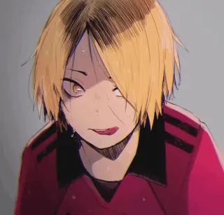 😋 Kozume Kenma Haikyuu!! Anime, Haikyuu, Kozume Kenma, Schweiß, Porträt telegram sticker