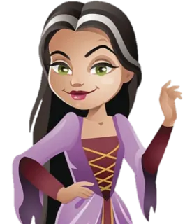 ☺️ cartone animato, donna, ragazza, principessa, bruna telegram sticker