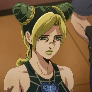 😔 Jolyne Cujoh JoJo's Bizarre Adventure anime, jojo, jojos bizarre adventure, jolyne, jolyne cujoh, stone ocean, character telegram sticker