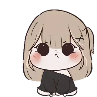 🐼 imut, kartun, anime, gadis, chibi telegram sticker
