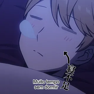 😴 Muito tempo sem dormir
寝不足 аниме, спящий, уставший, не спал, персонаж, сонный telegram sticker