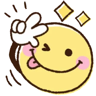 ⭐ emoticono, emoji, guiño, paz telegram sticker