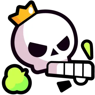 🤜 skull, crown, king, poison, toxic, bones, death telegram sticker