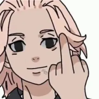 🙂 anime, middle finger, offensive, cartoon whatsapp sticker