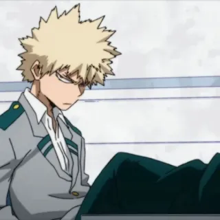 🥲 Katsuki Bakugo My Hero Academia アニメ, マンガ, 僕のヒーローアカデミア, 爆豪勝己, キャラクター, 生徒 telegram sticker