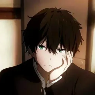 😶 anime, chico, retrato, dibujos animados, personaje, manga, arte telegram sticker
