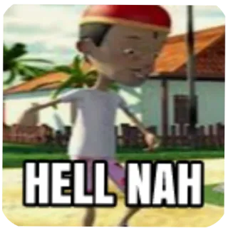 🖼 Upin Upin & Ipin HELL NAH telegram sticker
