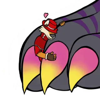 ❤️ cartoon, fox, furry, hat, animal, illustration, digital art telegram sticker