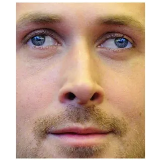 🙃 Ryan Gosling visage, acteur, célébrité, portrait, yeux bleus whatsapp sticker