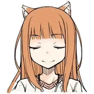 ☺️ Holo Spice and Wolf Anime, Wolfsmädchen, Holo, Spice and Wolf, Kemonomimi telegram sticker