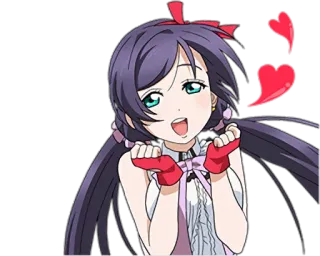 😍 애니메이션, 소녀, 하트, 만화 telegram sticker