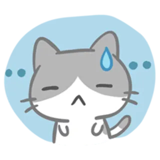 😑 猫, かわいい, ステッカー, 漫画, 動物, 可愛い telegram sticker