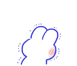 ☺️ lapin, lapinou, mignon, animal, dessin animé telegram sticker