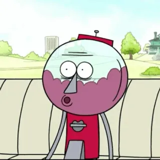 👾 Benson Regular Show Benson, Regular Show, cartoon, gumball machine whatsapp sticker