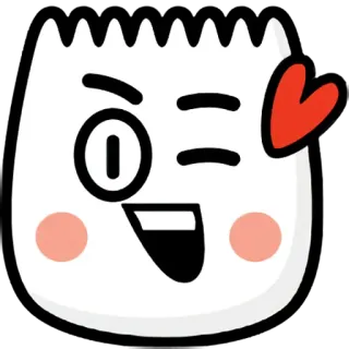 🥰 Emoji, Rosto, Desenho animado, Fofo, Kawaii, Sticker whatsapp sticker