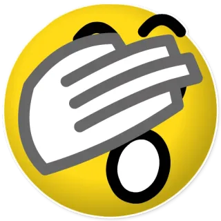 🚀 Emoji, Facepalm, Ausdruck, Gelb, Hand telegram sticker