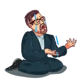 😭 crying, sad, distressed, man, emotional, upset telegram sticker