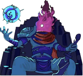 🤴 Dead Cells videojuego, dead cells, espada, personaje, trono telegram sticker