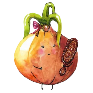 💄 zwiebel, gemüse, süß, essen, zeichnung, aufkleber, kawaii telegram sticker