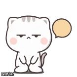 🍼 gato, lindo, sticker, dibujo animado, animal telegram sticker