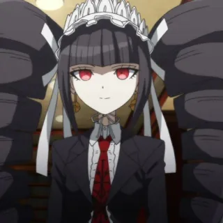 🃏 Celestia Ludenberg Danganronpa Anime, Personagem, Gótico, Maid, Gothic Lolita telegram sticker