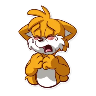 😭 Tails Tails, Sonic the Hedgehog, crying, sad, fox, cartoon character telegram sticker
