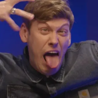 😜 lustiges Gesicht, albern, Zunge raus, Ausdruck, doof, Porträt telegram sticker