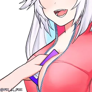 😈 @FIX_X_FOX アニメ, 女の子, キャラクター, VTuber telegram sticker