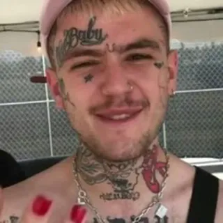 😍 Lil Peep Baby Lil Peep, แร็ปเปอร์, นักดนตรี, รอยสัก, เด็ก telegram sticker