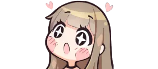 🤩 Anime, süß, kawaii, Herzen, Mädchen, Glitzer telegram sticker