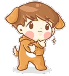 😎 การ์ตูน, สุนัข, น่ารัก, ภาพประกอบ, ลูกสุนัข, สัตว์, คาวาอิ telegram sticker