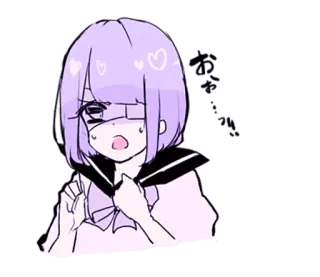 😧 あは Anime, Manga, Mädchen, Charakter, Süß, Kawaii whatsapp sticker