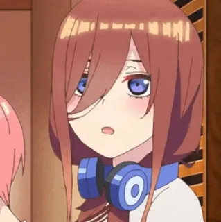 🐾 Miku Nakano The Quintessential Quintuplets Anime, Manga, Ragazza, Personaggio, The Quintessential Quintuplets, Miku Nakano telegram sticker