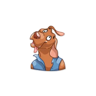 😜 cachorro, desenho animado, animal, animal de estimação, fofo, engraçado telegram sticker