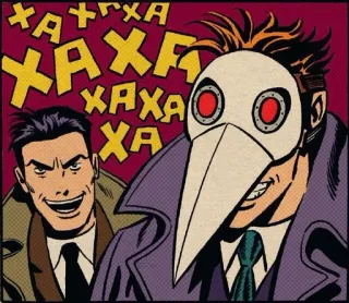 🤣 XAXAXAXAXA strip, schurk, masker, gelach telegram sticker