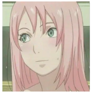 🥺 anime, girl, pink hair, character, portrait telegram sticker
