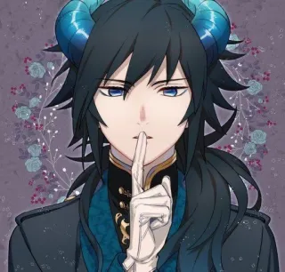 🌟 Anime, Manga, Demonio, Cuernos, Fantasía, Personaje, Silencio telegram sticker